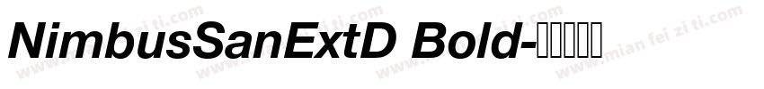 NimbusSanExtD Bold字体转换